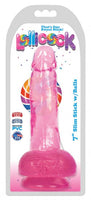 7" Inch Slim Stick with Balls Berry Ice Dildo - POPULAR ITEM - JUST IN !