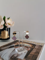 Gold & Flamingo Nixie Earrings PURPLE - JUST IN!