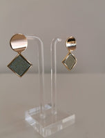 Gold & Sage Nixie Earrings GREEN - JUST IN !