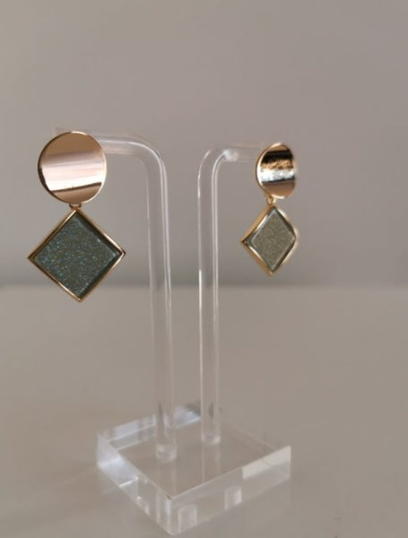 Gold & Sage Nixie Earrings GREEN - JUST IN !