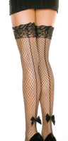 Thigh High BLACK Stockings with Bow - JUST IN!