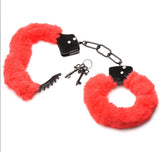 Cuffed In Fur Furry Handcuffs - Red  - JUST IN!