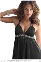 Halter Sequined Baby Doll