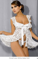 Floral Lace Baby Doll - White