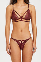 LADYLUXE Havana CRIMSON Bralette, And G-String Set - JUST IN!