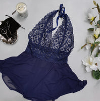 LADYLUXE Layna BLUE Lacy Sheer Baby Doll - JUST ARRIVED!