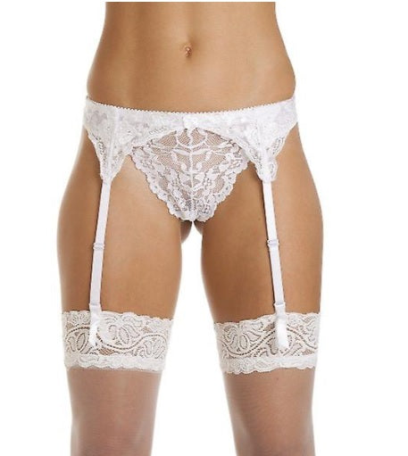 LADYLUXE Elegant Lace Suspender Belt WHITE - JUST IN!