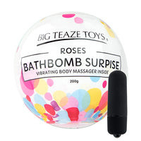 Bath Bomb Surprise with Vibrating Body Massager - Rose