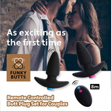 FUNKYBUTTS Remote Control Butt Plug Set for Couples - NEW ARRIVED!