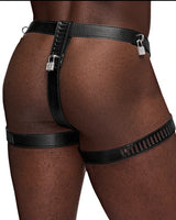 Male Power Leather Scorpio Thong - POPULAR ITEM