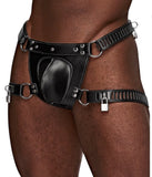 Male Power Leather Scorpio Thong - POPULAR ITEM