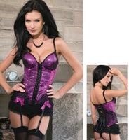 Bustier Adorned with Fuchsia Sequins