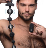 21X Dark Rattler Vibrating Silicone Anal Beads with Remote - POPULAR ITEM - JUST IN!