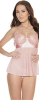 "Rose Dust" Baby Doll with Eyelash Lace  NEW ARRIVED!